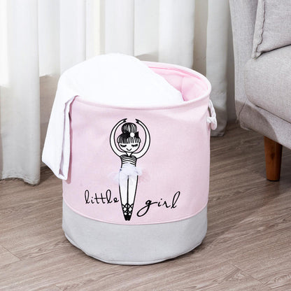 Panier de rangement pliable en toile pour petite princesse.